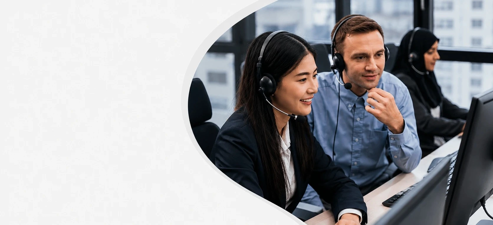 Customer support advisers ready to help